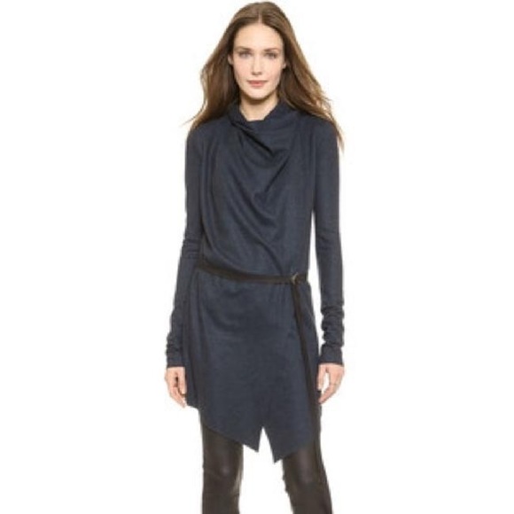 Helmut Lang Sweaters - Helmut Lang Sonar Wool Belted Cardigan Small